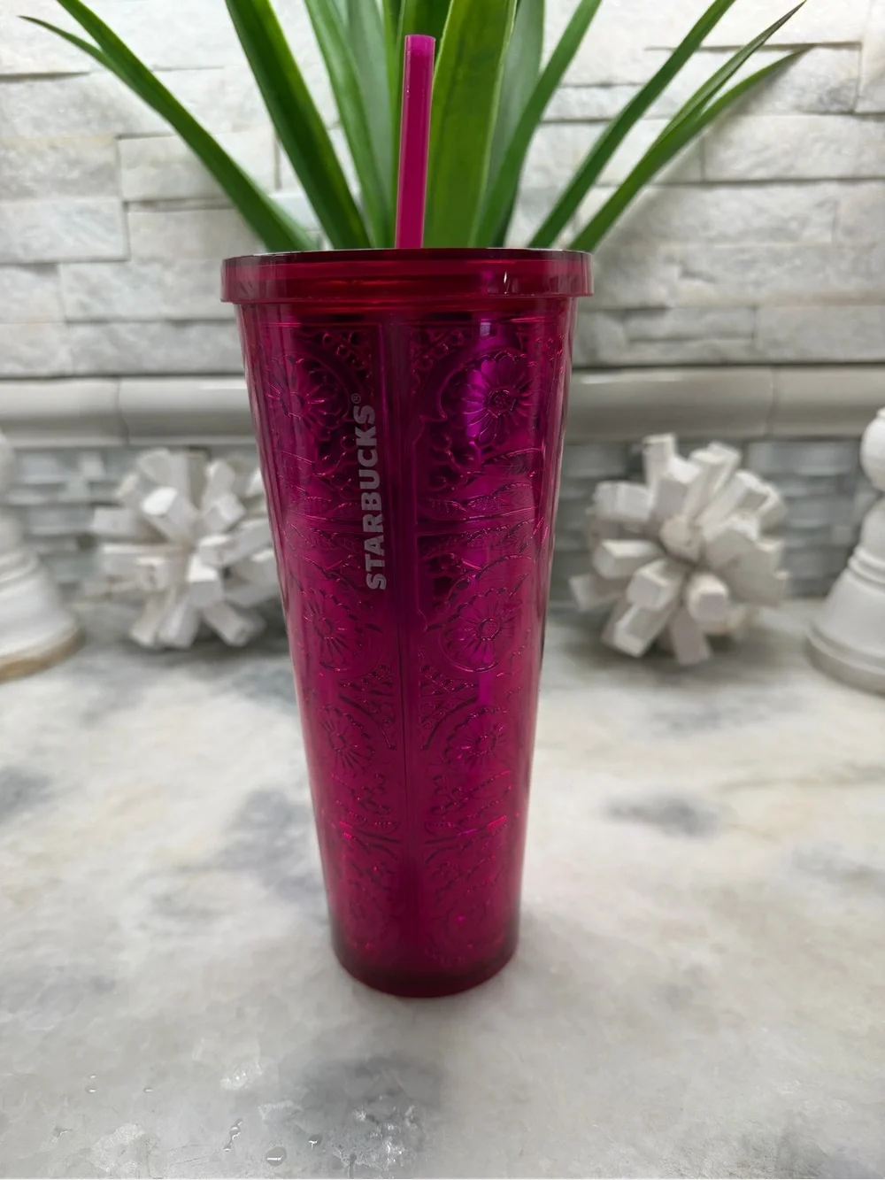 Starbucks Tumblers in Teal, Purple, hot Pink, Aqua blue - Set of 4